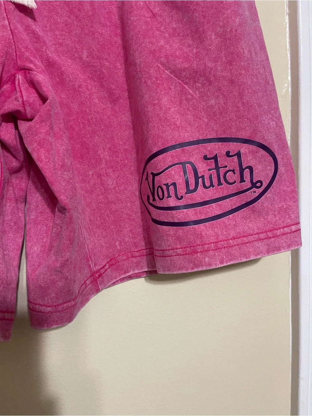 Von Dutch Pink Drawstring Men's Shorts